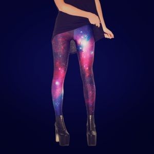 Black Milk purple galaxy leggings